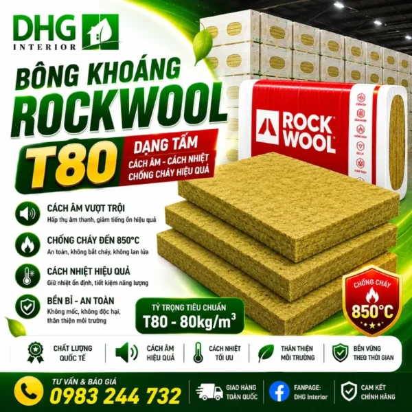 Bông khoáng Rockwool T80