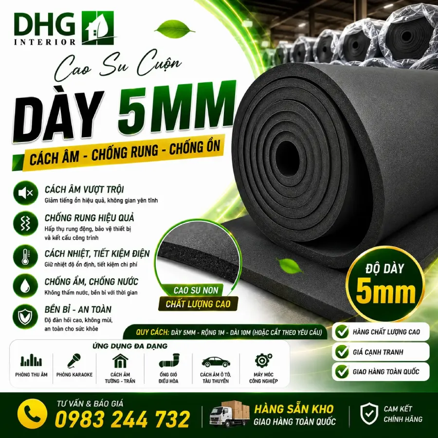 Cao Su Cuộn Dày 5mm