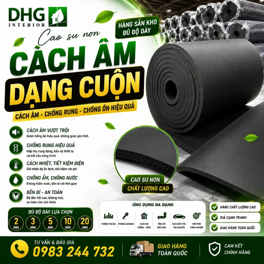 Cao su non cách âm dạng cuộn
