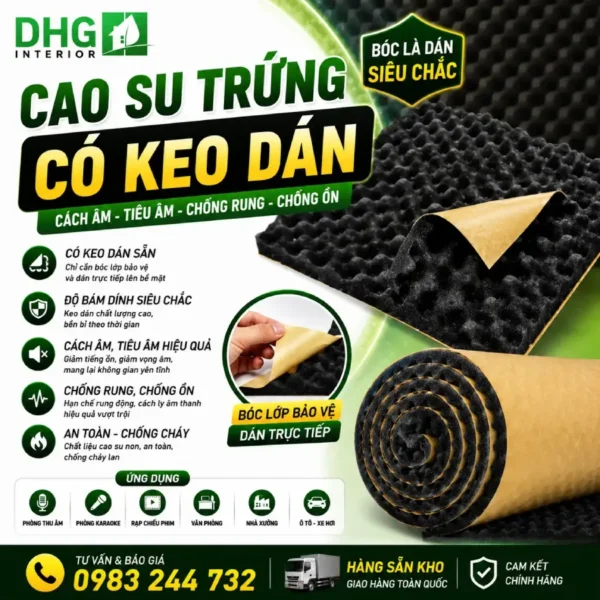 Cao Su Trứng Có Keo Dán