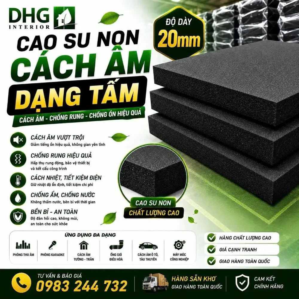 Cao Su Tấm Dày 20mm