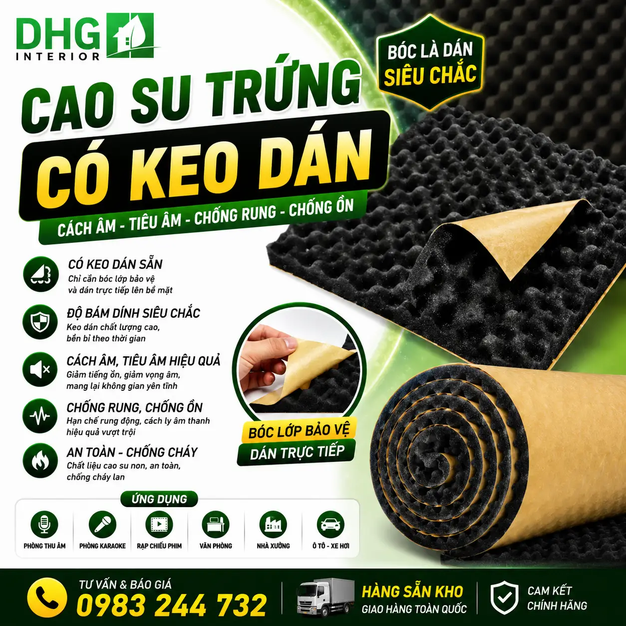 Cao Su Trứng Có Keo Dán Cao Su Trứng Có Keo Dán