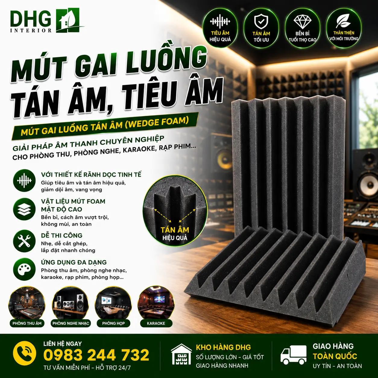 Mút Gai Luống Tán âm, Tiêu âm Mút Gai Luống Tán âm, Tiêu âm