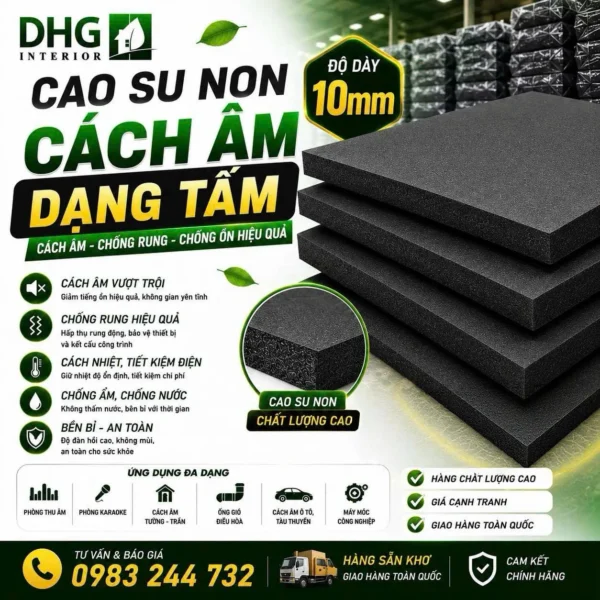 Cao Su Tấm Dày 10mm