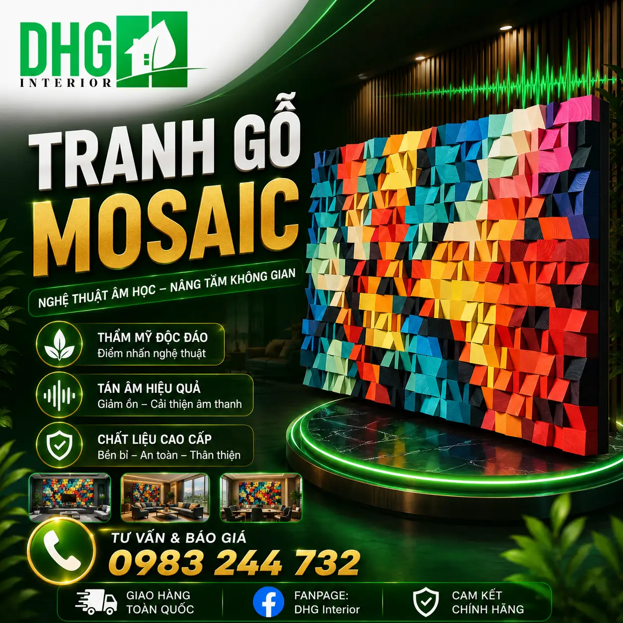 Tranh Gỗ Mosaic - New Tranh Gỗ Mosaic