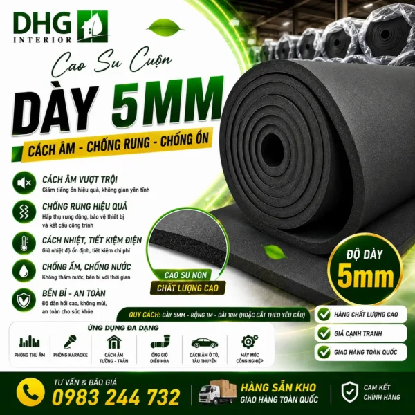 Cao Su Cuộn Dày 5mm