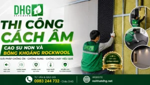 Thi Công Cách Âm Cao Su Non Và Bông Khoáng Rockwool