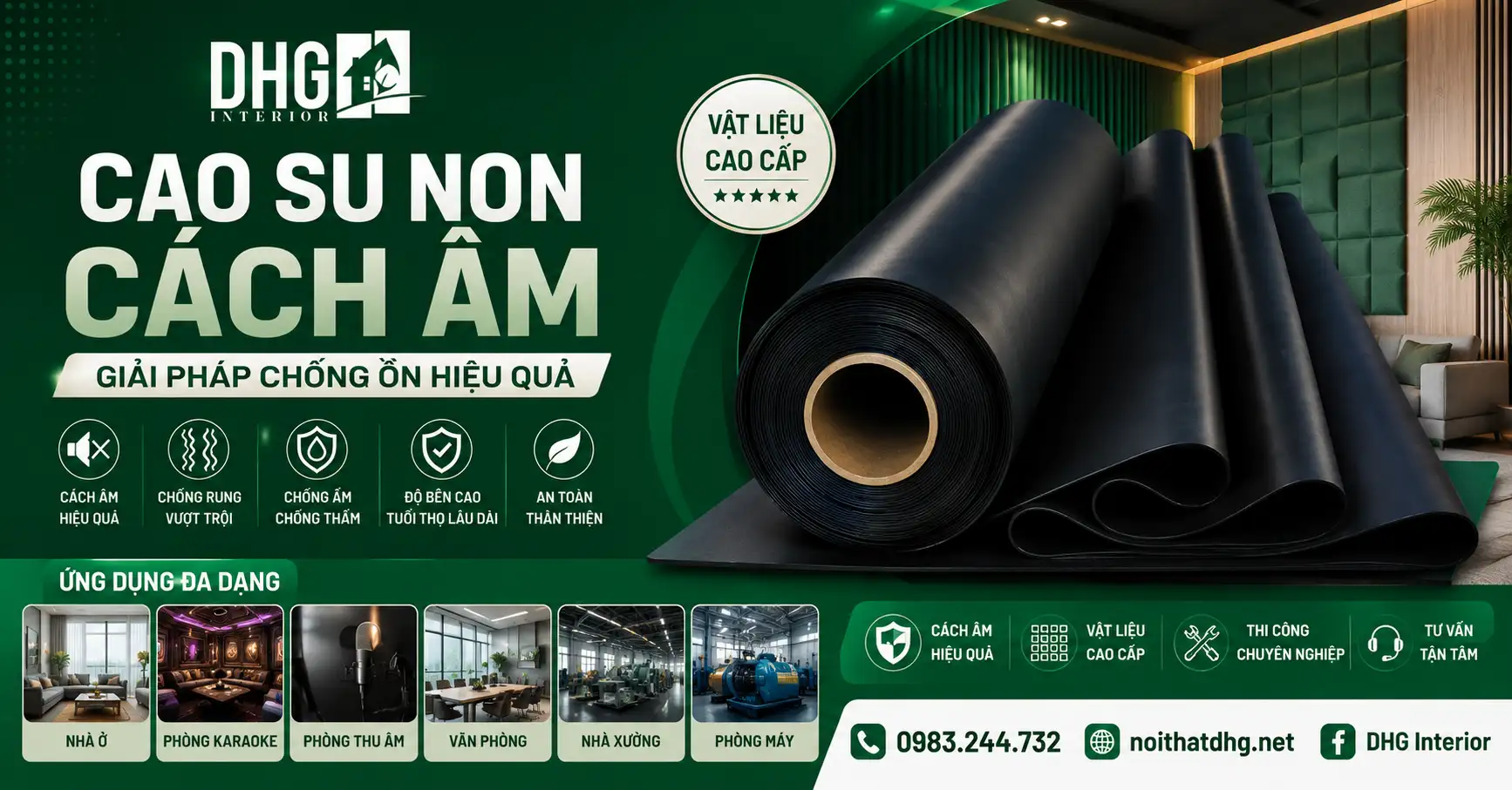 Cao su non cách âm