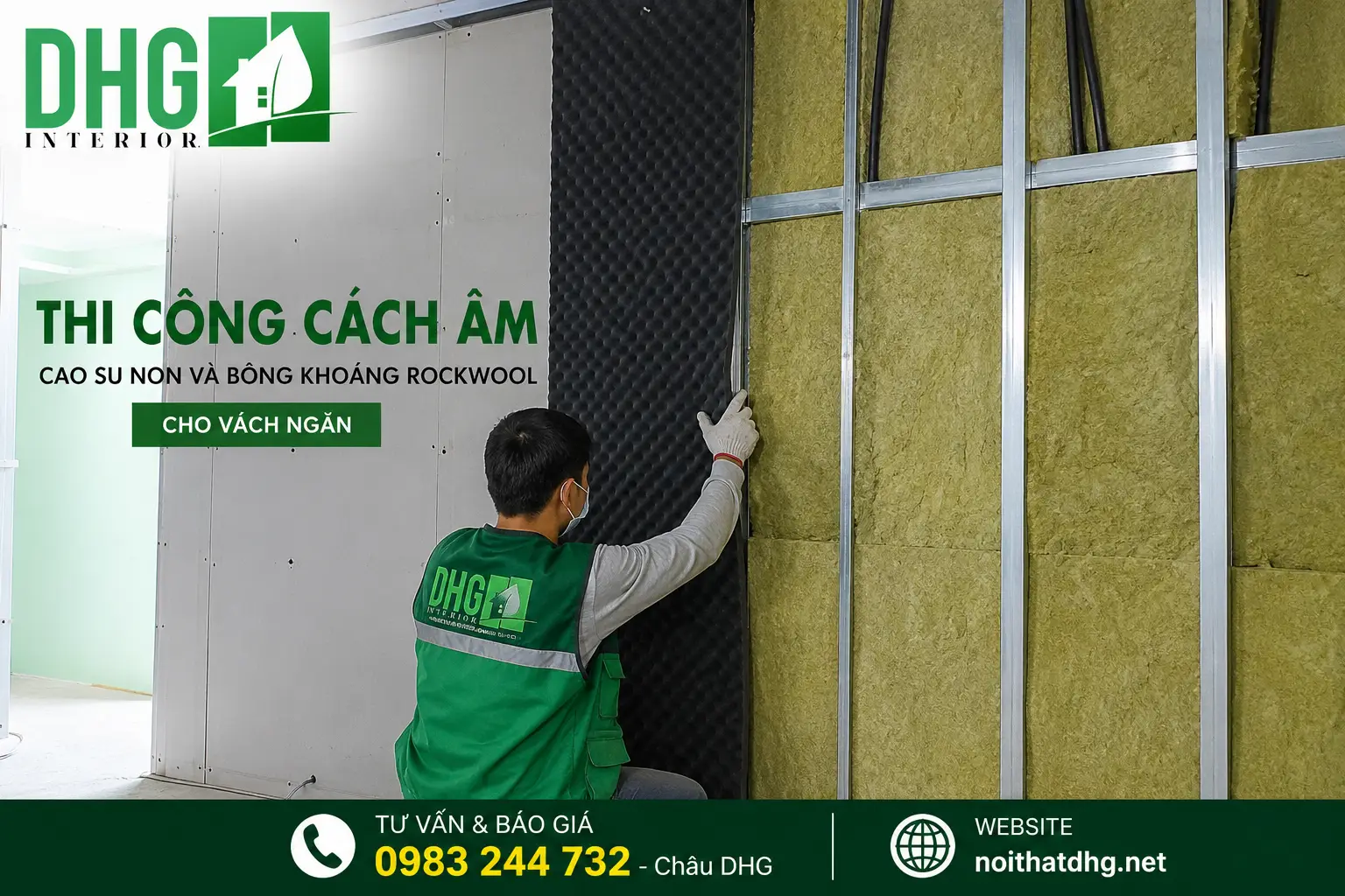 Thi Công Cách Âm Cao Su Non Và Bông Khoáng Rockwool Hiệu Quả Cho Mọi Công Trình 3 Thi Công Cách Âm Cao Su Non Và Bông Khoáng Rockwool