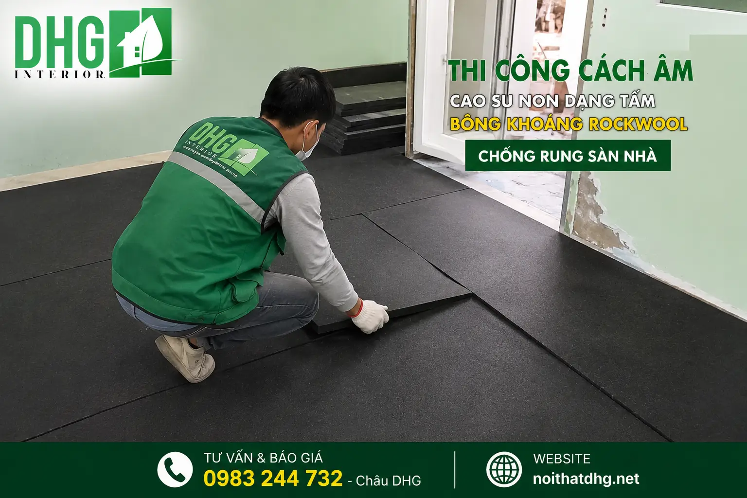 Thi Công Cách Âm Cao Su Non Và Bông Khoáng Rockwool Hiệu Quả Cho Mọi Công Trình 5 Thi Công Cách Âm Cao Su Non Và Bông Khoáng Rockwool