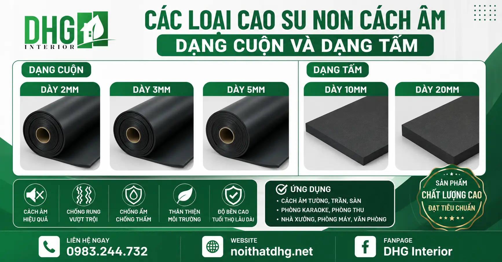 Cao Su Non Cách Âm Là Gì? Báo Giá, Ưu Điểm Và Ứng Dụng Mới Nhất 2026 3 Các loại cao su non cách âm