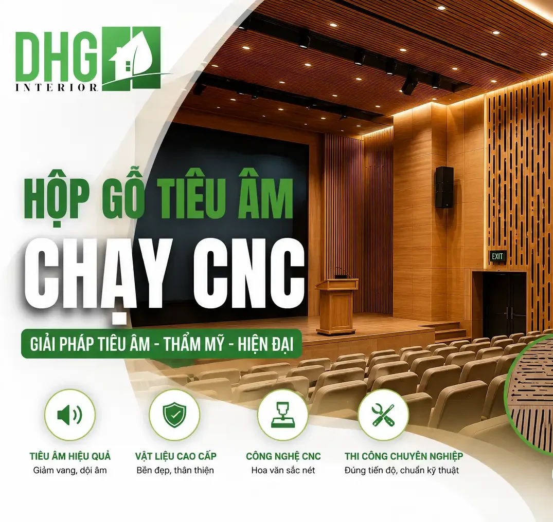 Hộp gỗ tiêu âm chạy CNC