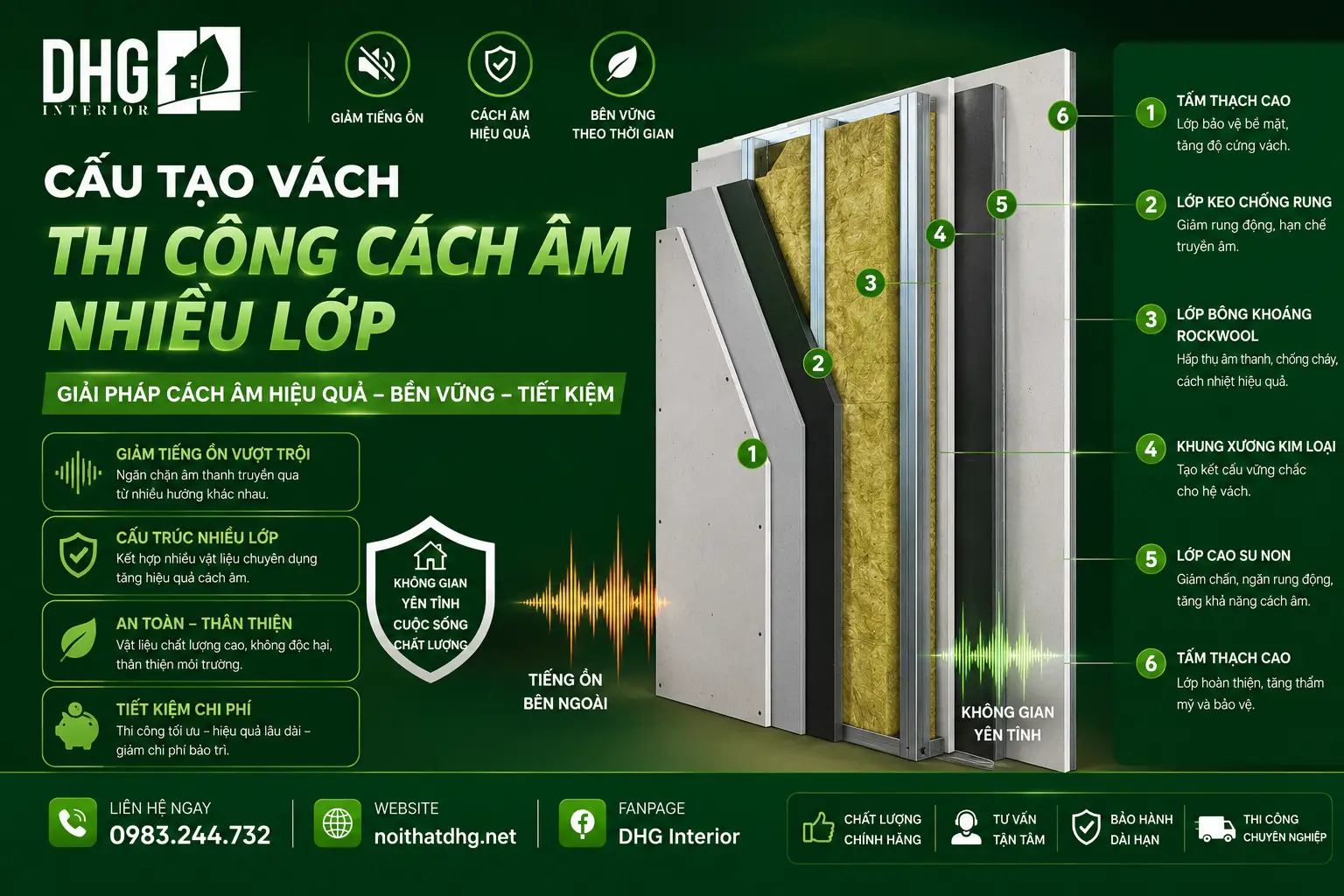Thi Công Cách Âm Hiệu Quả Giúp Tăng Chất Lượng Công Trình Và Tiết Kiệm Chi Phí 5 Thi Công Cách Âm