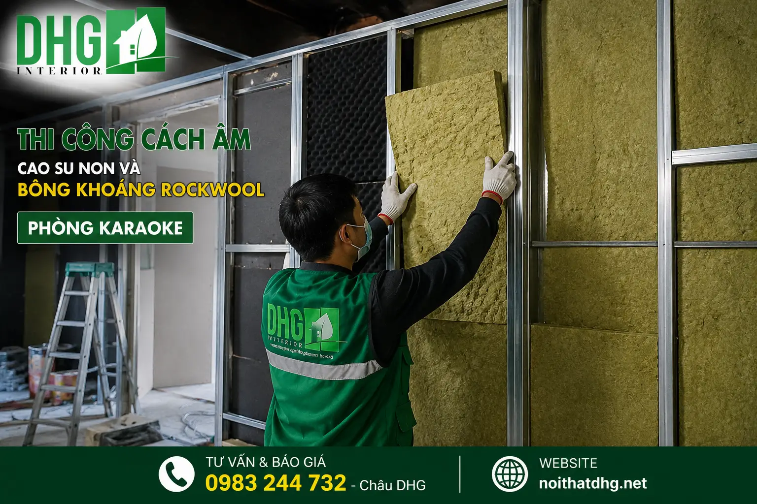 Thi Công Cách Âm Cao Su Non Và Bông Khoáng Rockwool Hiệu Quả Cho Mọi Công Trình 4 Thi Công Cách Âm Cao Su Non Và Bông Khoáng Rockwool